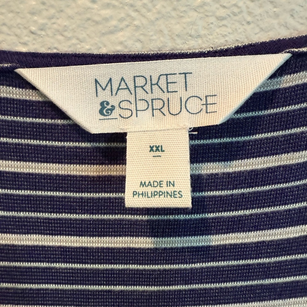Market & Spruce Navy Striped Maxi Dress - Picture 7 of 8